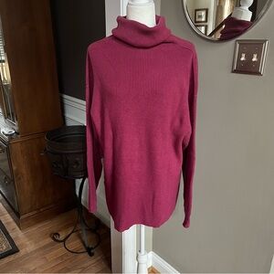 Free People Pink Cowl Neck Sweater